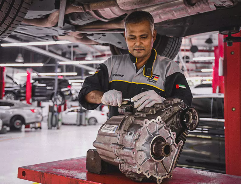 German Expert Opening the Car Engine