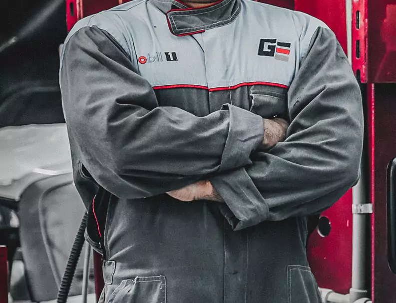 A German Expert Standing and ready for Brake System Repair