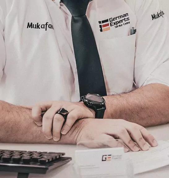 A German Expert Reading the booklet