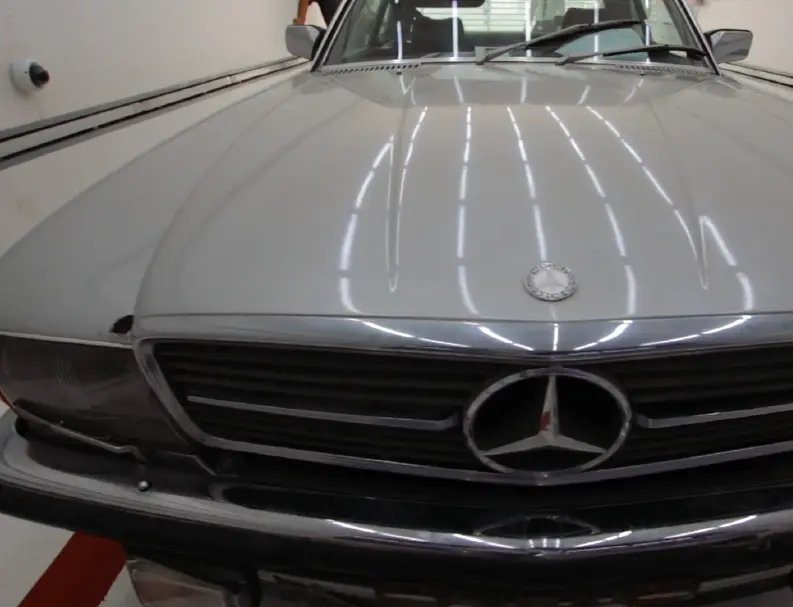 A German Expert Painting the Classic Car